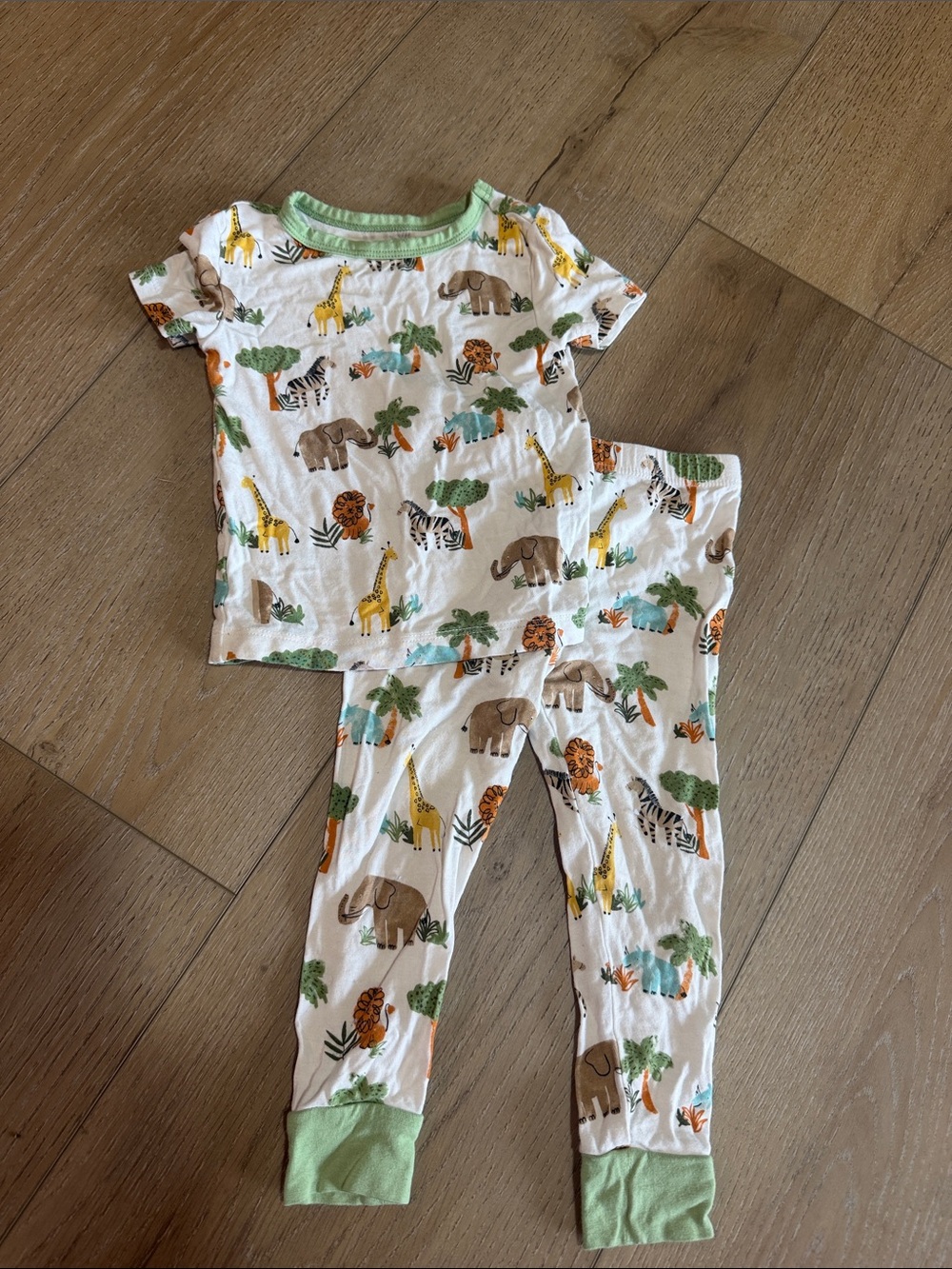 Zoo print bamboo PJ set|Size 18M